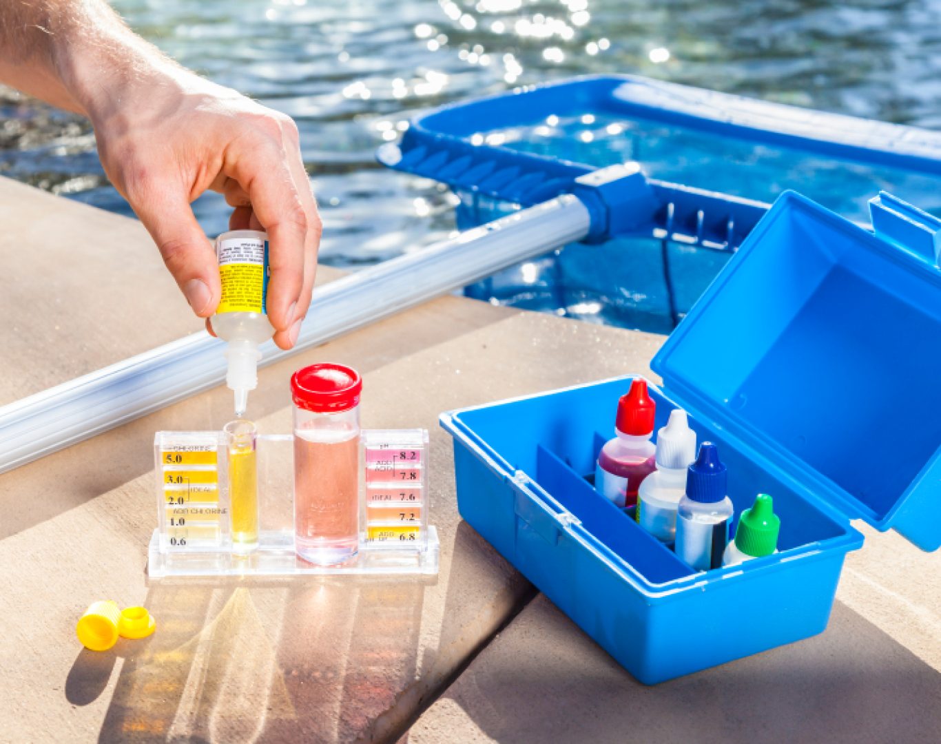 Reliable chemical testing and balancing services near me in Richmond, VA, by Fortress Pool Service.